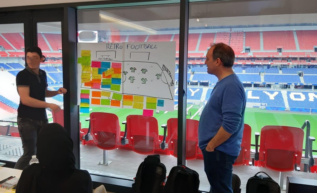 Atelier au stade de Lyon